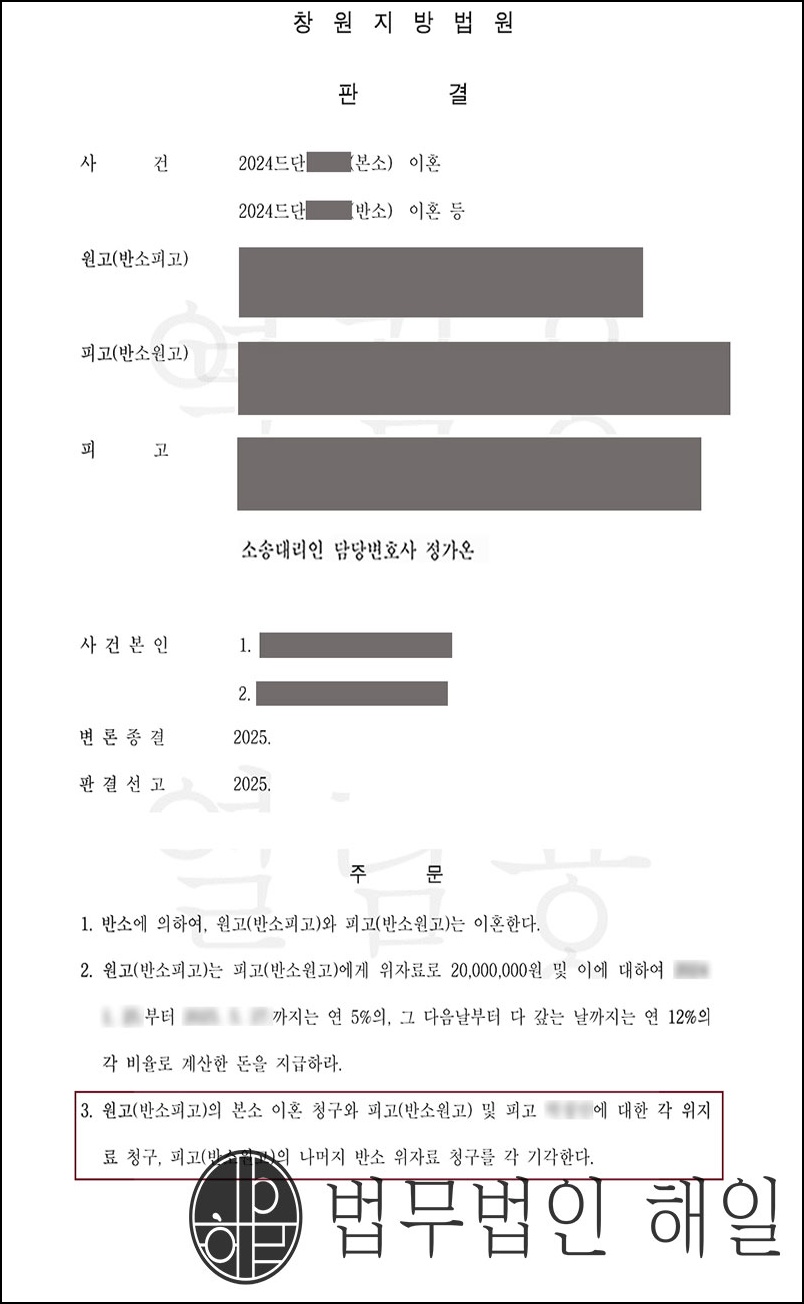 창원상간녀소송 부정행위로 임신까지 한 의뢰인 ! 위자료 전액방어 성공.jpg