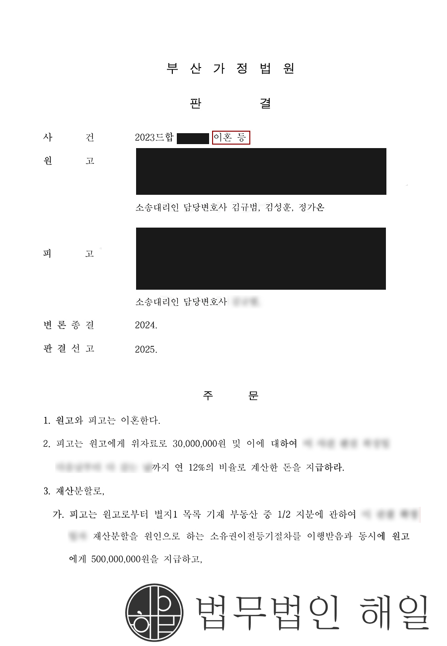 황혼이혼 재산분할 5억 3천위자료.jpg